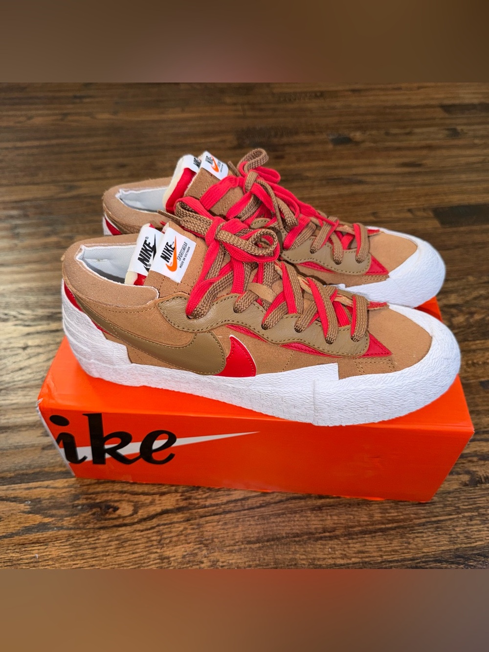 Nike Blazer Low X Sacai “British Tan” DD1877-200 Size 10.5